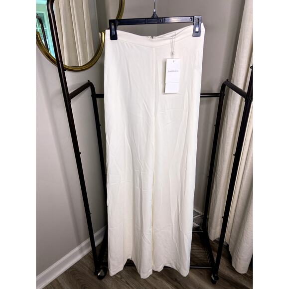 Zimmermann Wide Leg Trousers Cream size US 4 - Picture 2 of 8